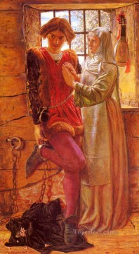  HUNT Oil Painting - Claudio And Isabella British William Holman Hunt